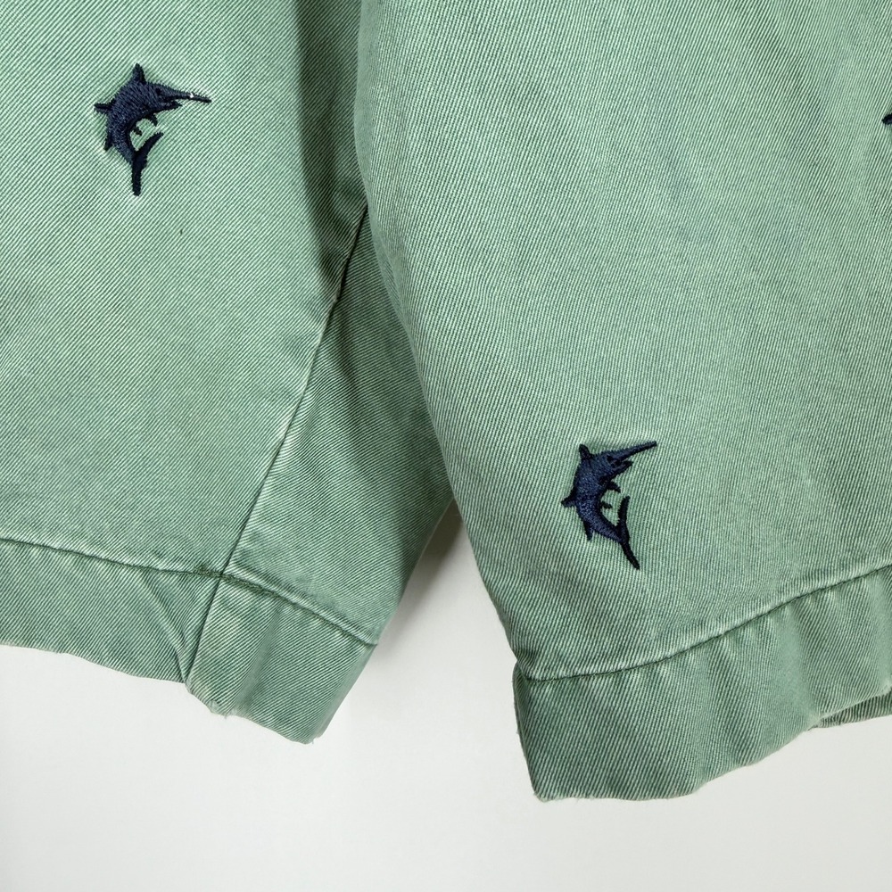J.Crew Mens Broken-In Chino Shorts Sage Green Marlin Embroidered Size 34 Regular - Picture 5 of 11